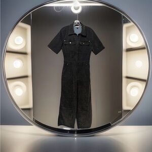 Universal Thread Flocked Olive Short Sleeve Denim Jumpsuit Sz 6 New without tag